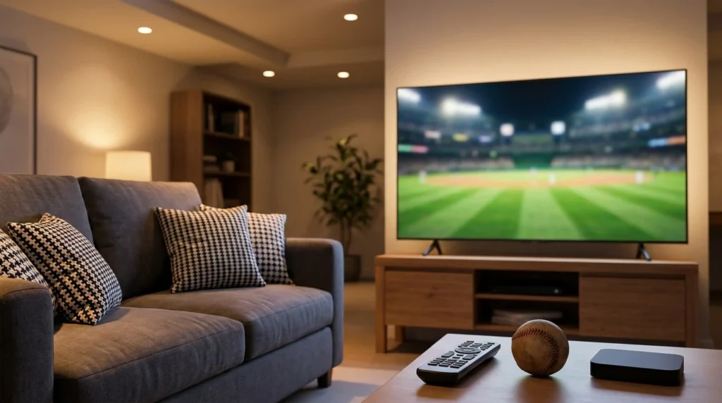 テレビで野球観戦