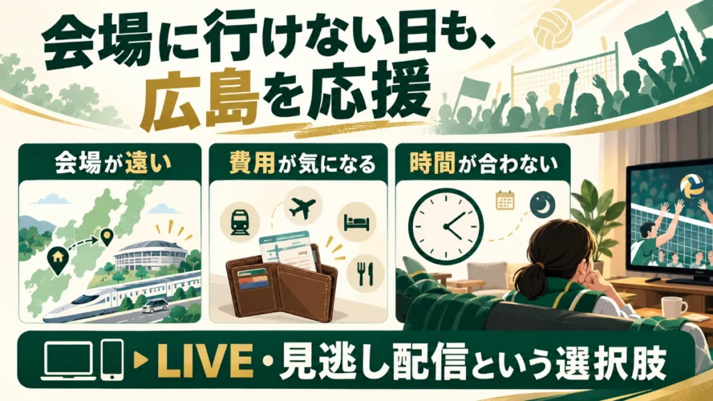 会場が遠い・費用が気になる・時間が合わないときのLIVE・見逃し配信の選択肢