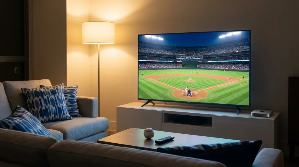 日本ハムファイターズの試合をBS放送や地上波放送でテレビでみる